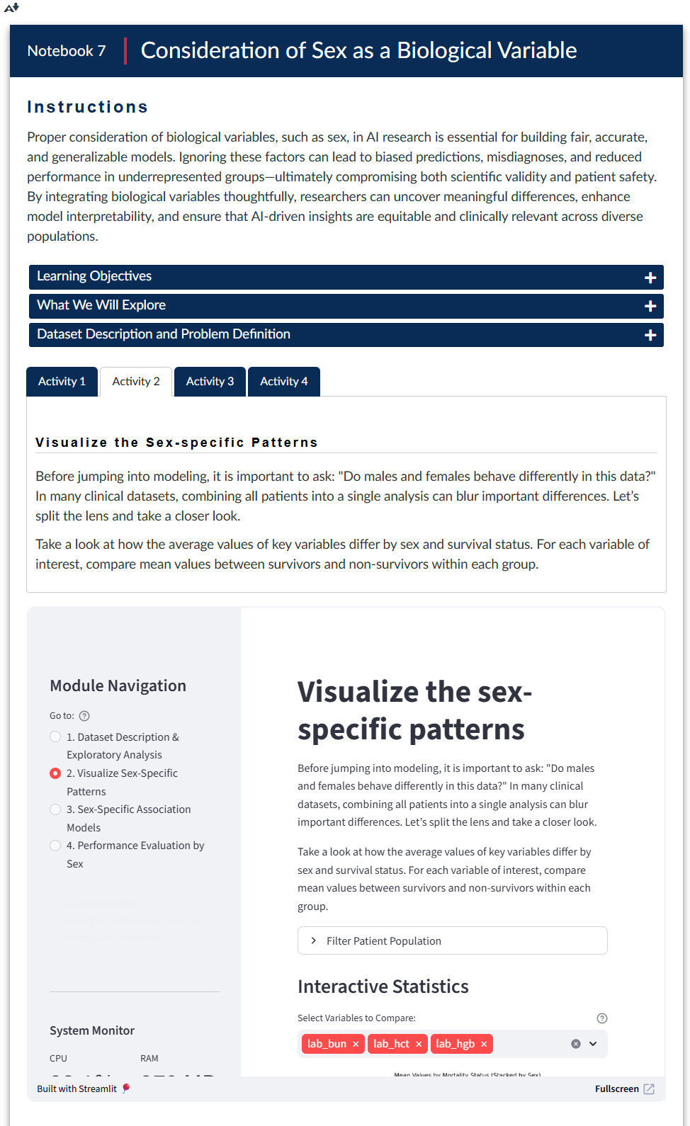 Visualize Sex-Specific Patterns